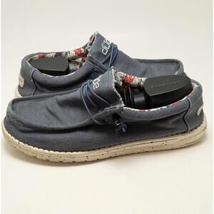 Mens Hey Dude Wally Stretch Blue Casual Outdoor Casual Shoes 110382600 Size 13